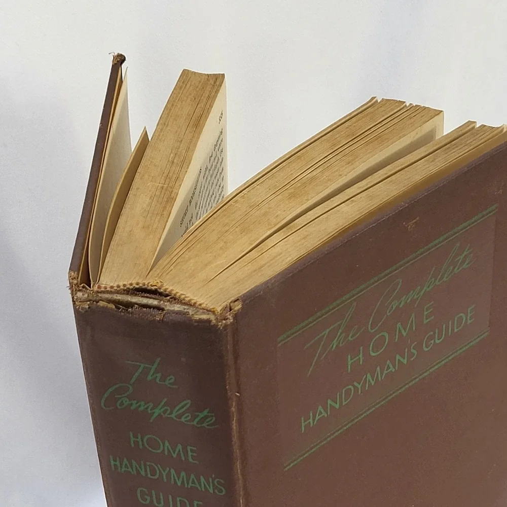1948 The Complete Home Handyman's Guide Hubbard Cobb Vintage Hardcover Book DIY